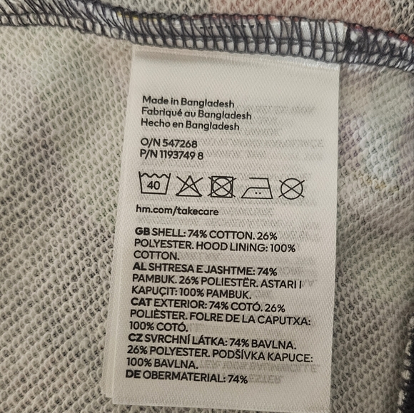 Youth Fun Pattern Zip-Up Hoodie - Picture 4 of 4